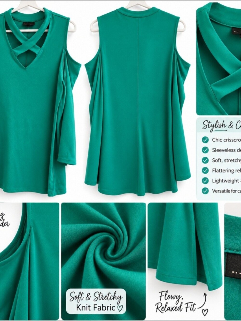 Bold Elements green top